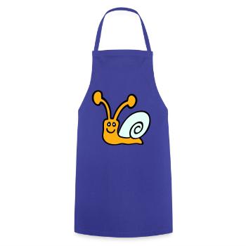 Snail Shell Cute Cute Happy Cool - Cooking Apron - royal blue - Front - AI Model Male 185 dark (185cm)