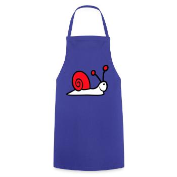 Snail Shell Cute Cute Happy Cool - Cooking Apron - royal blue - Front - AI Model Male 185 dark (185cm)