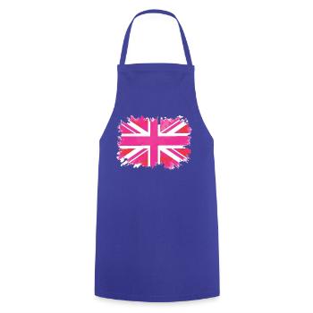 Pink Union Jack - Cooking Apron - royal blue - Front - AI Model Male 185 dark (185cm)