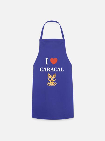 Ich liebe den Caracal - Kochschürze - Royalblau