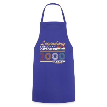 Legendary since October 2000 Vintage Retro - Cooking Apron - royal blue - Front - AI Model Male 185 dark (185cm)