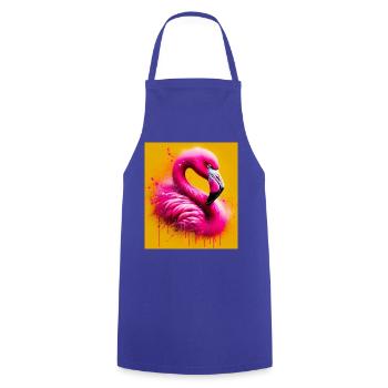 Flamingo - Kochschürze - Royalblau - Vorne - AI Model Male 185 dark (185cm)