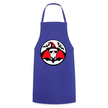 Llama Halloween Witch Hat Bat Cool Alpaca Cute - Cooking Apron - royal blue - Front - AI Model Male 185 dark (185cm)