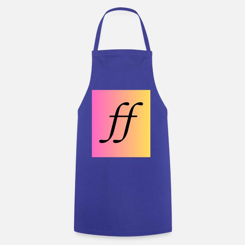 Fortissimo - Musik Monogram Gradient - Kochschürze - Royalblau