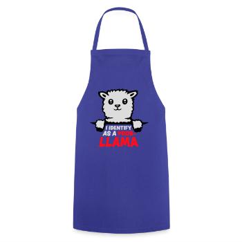 I Identify As A Probllama Cool Lama Problem Spruch - Cooking Apron - royal blue - Front - AI Model Male 185 dark (185cm)