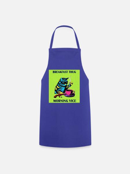 Breakfast Thug Morning Vice - Kochschürze - Royalblau