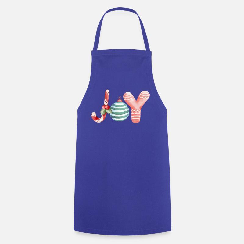 Joy Christmas Scripture Ornament - Cooking Apron - royal blue