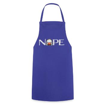 Goose Nope Middle Finger Nasty Insult Duck Naughty - Cooking Apron - royal blue - Front - AI Model Male 185 dark (185cm)