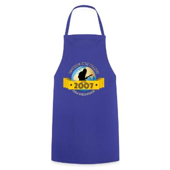 18. Geburtstag Rocking this planet since 12/2007 - Cooking Apron - royal blue - Front - AI Model Male 185 dark (185cm)