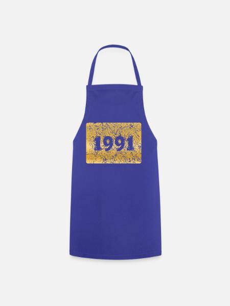 Zahl 1991 - Kochschürze - Royalblau