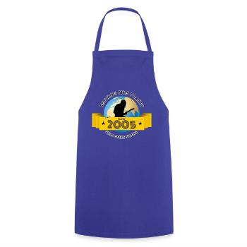 20th Birthday Rocking this planet since 12/2005 - Cooking Apron - royal blue - Front - AI Model Male 185 dark (185cm)