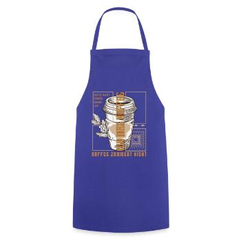 Le café fait juste son travail rétro - Tablier de cuisine - bleu royal - Devant - AI Model Male 185 dark (185cm)