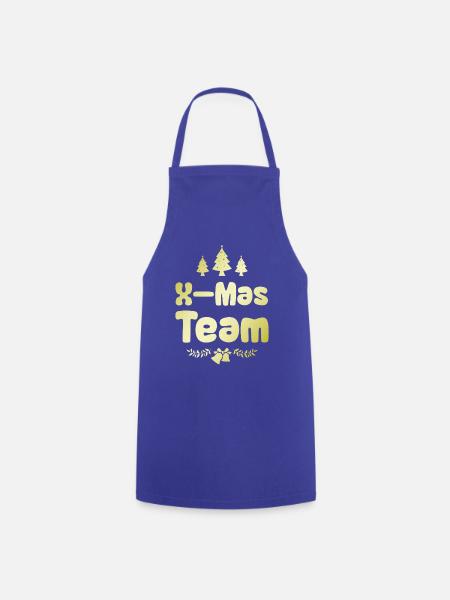 X-Mas Team - Kochschürze - Royalblau