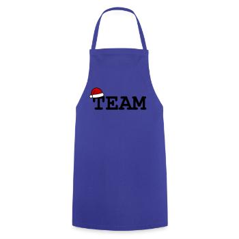 Équipe Chapeau de Noël - Tablier de cuisine - bleu royal - Devant - AI Model Male 185 dark (185cm)