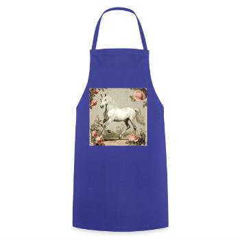 Horse Vintage - Cooking Apron - royal blue - Front - AI Model Male 185 dark (185cm)