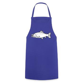 Fisch Forelle Angler T-shirt Geschenk Angler - Kochschürze - Royalblau - Vorne - AI Model Male 185 dark (185cm)