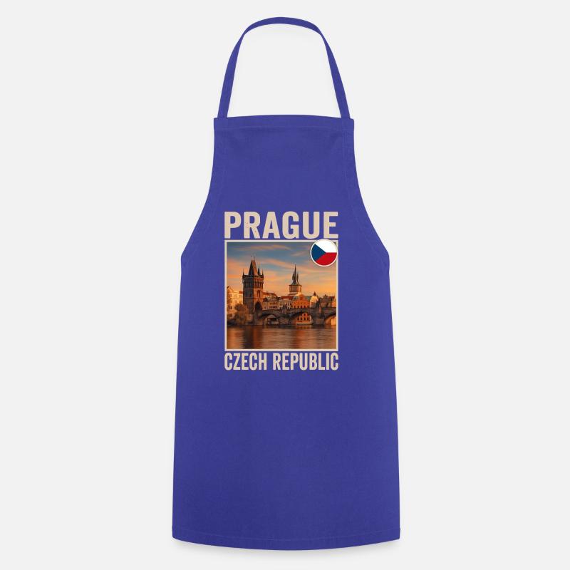 Prague - Tablier de cuisine - bleu royal