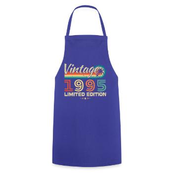 1995 Vintage Rétro Cadeau D'anniversaire - Tablier de cuisine - bleu royal - Devant - AI Model Male 185 dark (185cm)