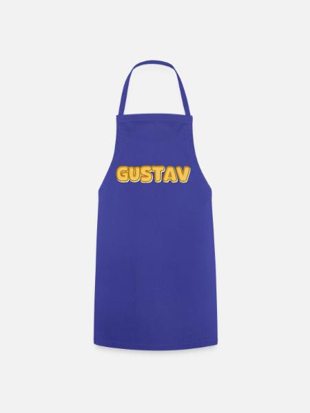 Geschenk für Gustav - Kochschürze - Royalblau