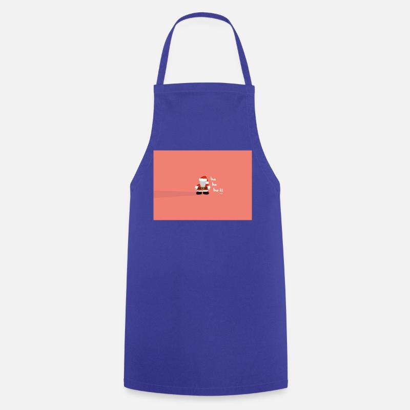 Weihnachtsmann Schattenwurf - Kochschürze - Royalblau