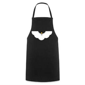 Cuddly Cloud Face - Cooking Apron - black - Front - AI Model Male 185 dark (185cm)
