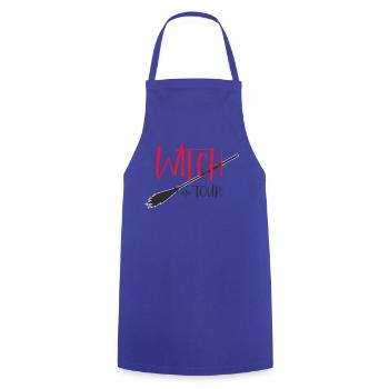 Hexe on Tour Logo - Kochschürze - Royalblau - Vorne - AI Model Male 185 dark (185cm)
