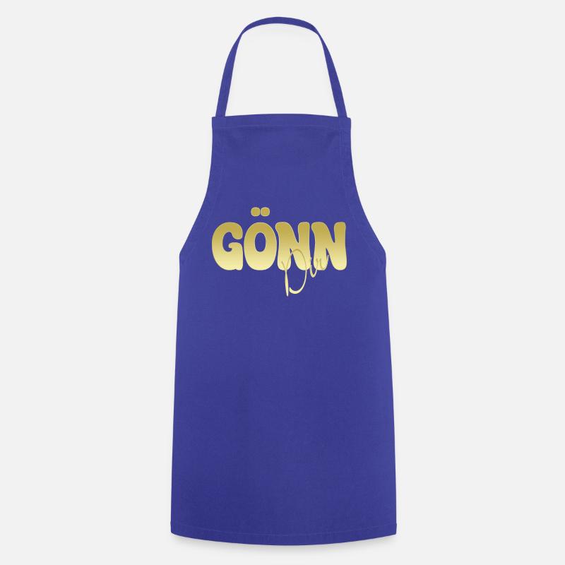GÖNN DIR Goldglanz Typografie - Kochschürze - Royalblau
