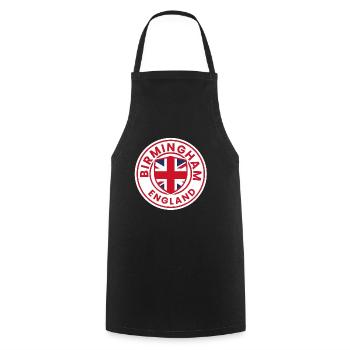 Birmingham England Shield Badge - Cooking Apron - black - Front - AI Model Male 185 dark (185cm)
