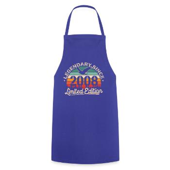 2008 Jahrgang Geburtstag Retro Geschenk - Tablier de cuisine - bleu royal - Devant - AI Model Male 185 dark (185cm)