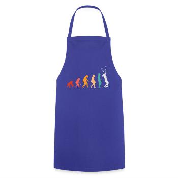 Évolution du tennis - Tablier de cuisine - bleu royal - Devant - AI Model Male 185 dark (185cm)