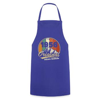 1956 Vintage Rétro Cadeau D'anniversaire - Tablier de cuisine - bleu royal - Devant - AI Model Male 185 dark (185cm)