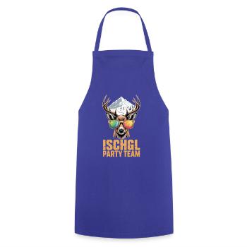 Ischgl Party Team Après Ski - Cooking Apron - royal blue - Front - AI Model Male 185 dark (185cm)