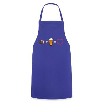 American Football Bier Herz - Kochschürze - Royalblau - Vorne - AI Model Male 185 dark (185cm)