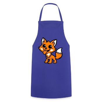 Bande dessinée Fox - Tablier de cuisine - bleu royal - Devant - AI Model Male 185 dark (185cm)