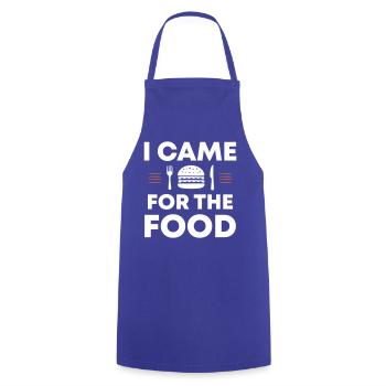 I came for the food | Came for the food - Cooking Apron - royal blue - Front - AI Model Male 185 dark (185cm)