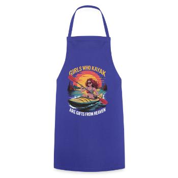 Girls Who Kayak Heaven Gift Design - Kochschürze - Royalblau - Vorne - AI Model Male 185 dark (185cm)