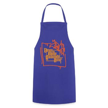 logo2049 - Kochschürze - Royalblau - Vorne - AI Model Male 185 dark (185cm)