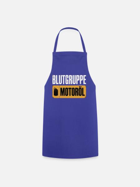Blutgruppe Motoröl Schrauber Design - Kochschürze - Royalblau