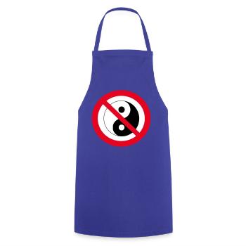 Interdit Yin Yang: symbole antiéquilibre - Tablier de cuisine - bleu royal - Devant - AI Model Male 185 dark (185cm)