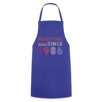 Retro Neon since 1986 - Cooking Apron - royal blue - Front - AI Model Male 185 dark (185cm)