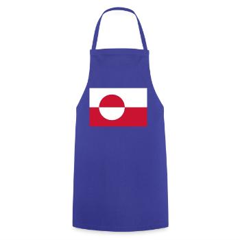 Drapeau du Groenland - Tablier de cuisine - bleu royal - Devant - AI Model Male 185 dark (185cm)