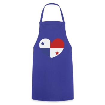 Drapeau du cœur du Panama - Tablier de cuisine - bleu royal - Devant - AI Model Male 185 dark (185cm)