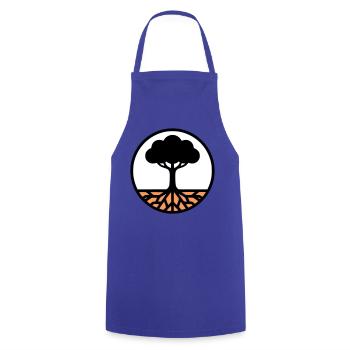 Tree of Life Circle Icon - Cooking Apron - royal blue - Front - AI Model Male 185 dark (185cm)