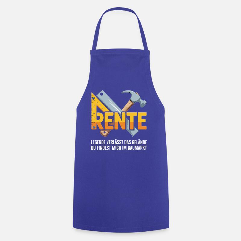 Pension in the hardware store – tool logo - Cooking Apron - royal blue