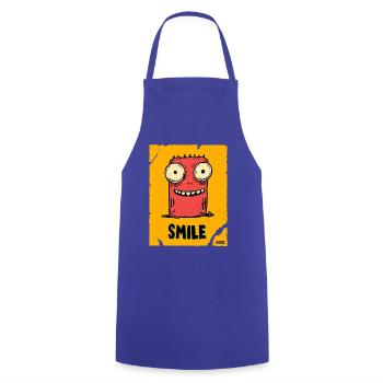 Monstre drôle avec le sourire - Tablier de cuisine - bleu royal - Devant - AI Model Male 185 dark (185cm)
