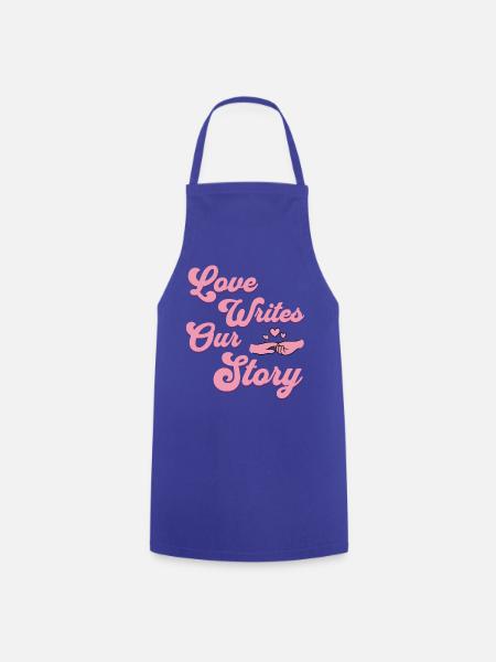Love writes our story - Kochschürze - Royalblau