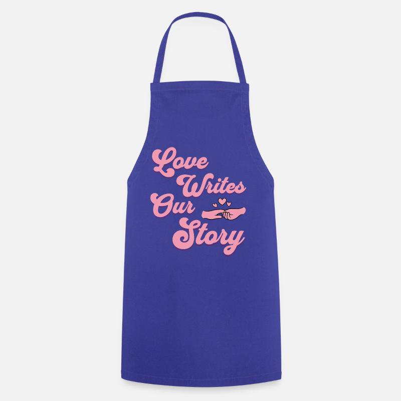 Love writes our story - Kochschürze - Royalblau