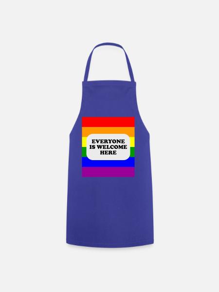 LGBT-Safe-Space-Regenbogenflagge - Kochschürze - Royalblau