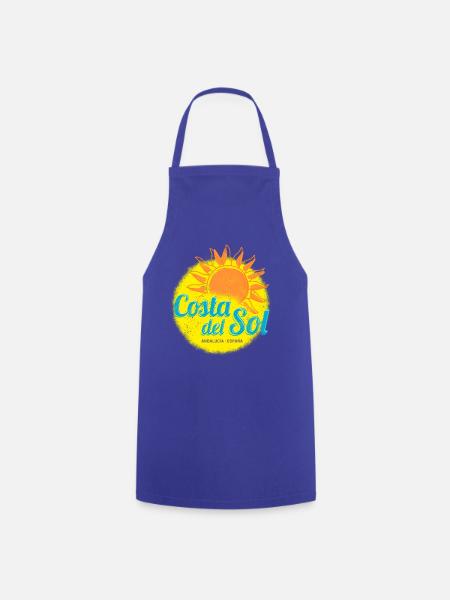 Costa del Sol Spanien Andalusien Málaga Souvenir - Kochschürze - Royalblau