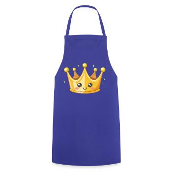 Illustration de la couronne d’or de Kawaii - Tablier de cuisine - bleu royal - Devant - AI Model Male 185 dark (185cm)